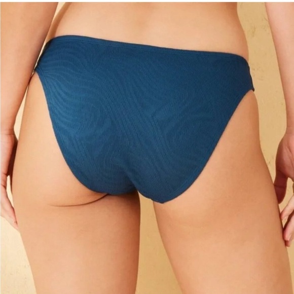 Women's Jacquard Extra High Leg Low-Rise Cheeky Bikini Bottom Size Small - Picture 7 of 8